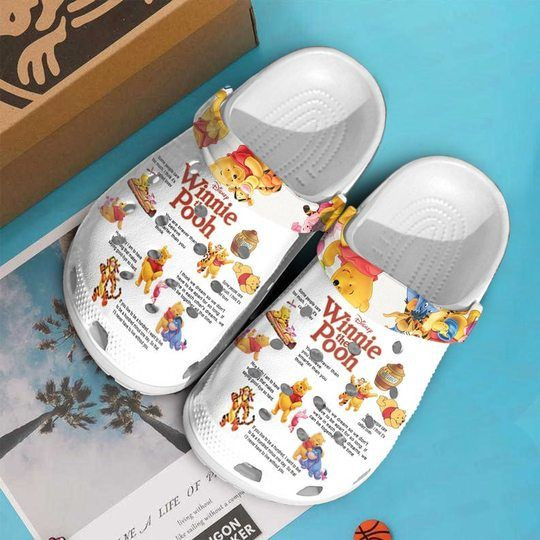 Footwearmerch Winnie The Poo Cartoon Crocs Crocband Shoes Clogs Custom Name For Men Women And Kids