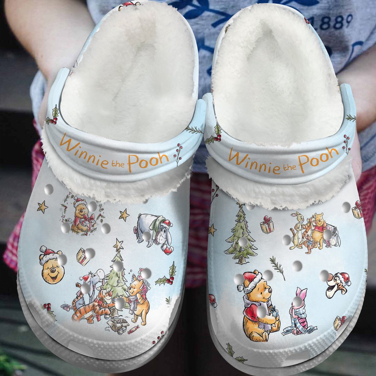 Footwearmerch Winnie The Pooh Cartoon Crocs Crocband Clogs Shoes Comfortable For Men Women and Kids
