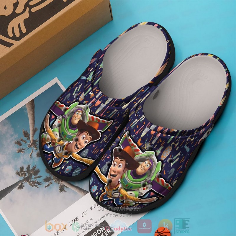 Footwearmerch Woody and Buzz Lightyear Toy Story Cartoon Crocs Crocband Clogs Shoes Comfortable For Men Women and Kids