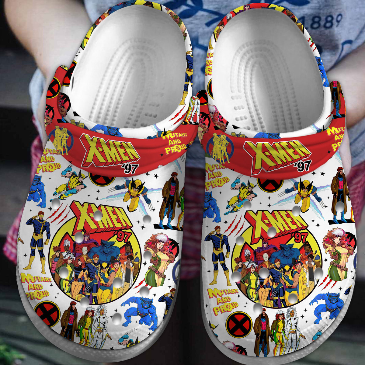 Footwearmerch X-Men '97 TV Series Crocs Crocband Clogs Shoes Comfortable For Men Women and Kids