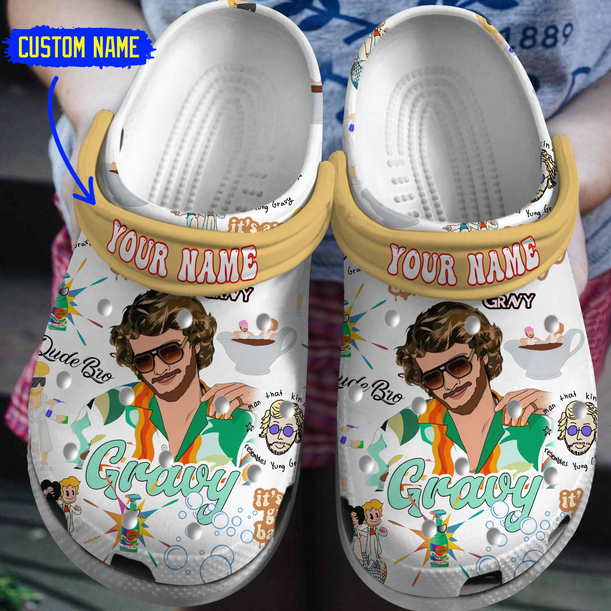 Footwearmerch Yung Gravy Music Crocs Crocband Clogs Shoes Comfortable For Men Women and Kids