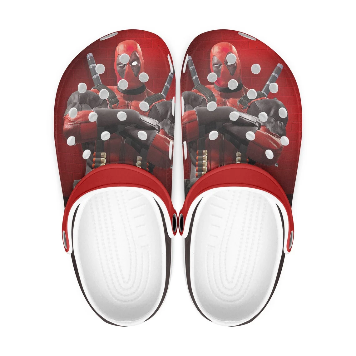 Footwearmerch Deadpool Movie Crocs Crocband Shoes Clogs Custom Name For Men Women and Kids