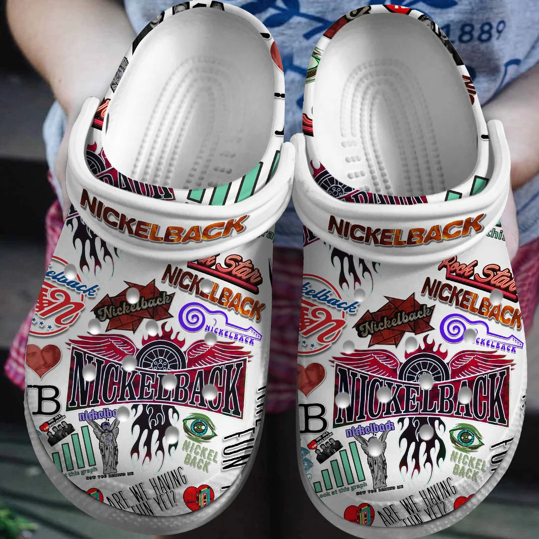 Footwearmerch Nickelback Rock band Music Crocs Crocband Clogs For Men Women and Kids