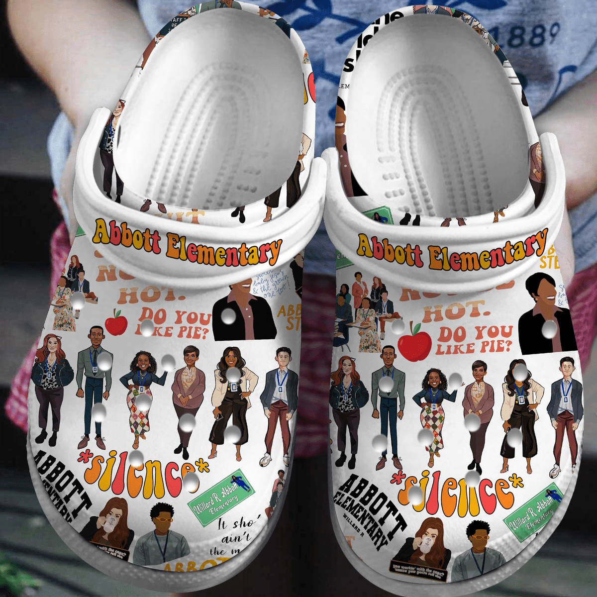 Footwearmerch Abbott Elementary TV Series Crocs Crocband Clogs Shoes Comfortable For Men Women and Kids
