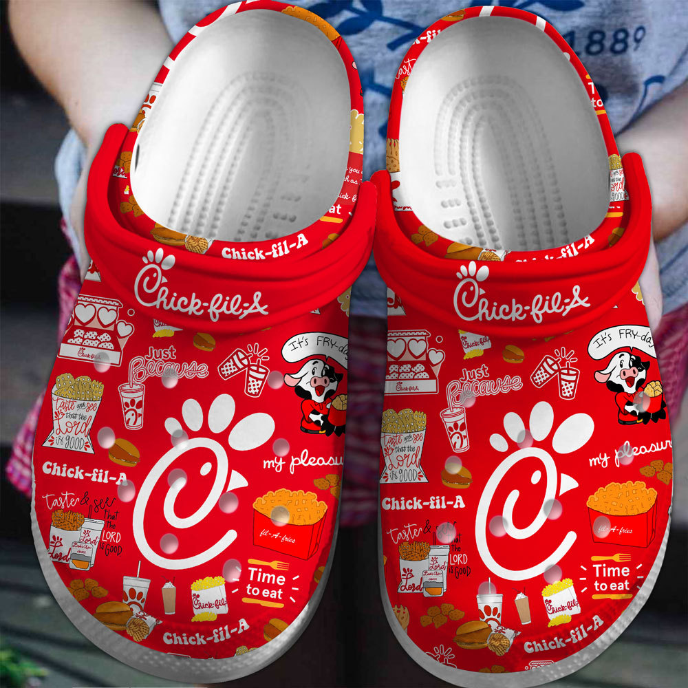 Footwearmerch Chick-fil-A Crocs Crocband Clogs Shoes Comfortable For Men Women and Kids