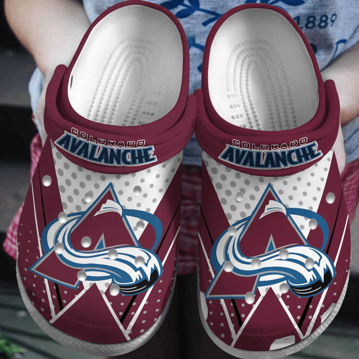 Premium Colorado Avalanche NHL Sport Crocs Crocband Clogs Shoes Comfortable For Men Women and Kids
