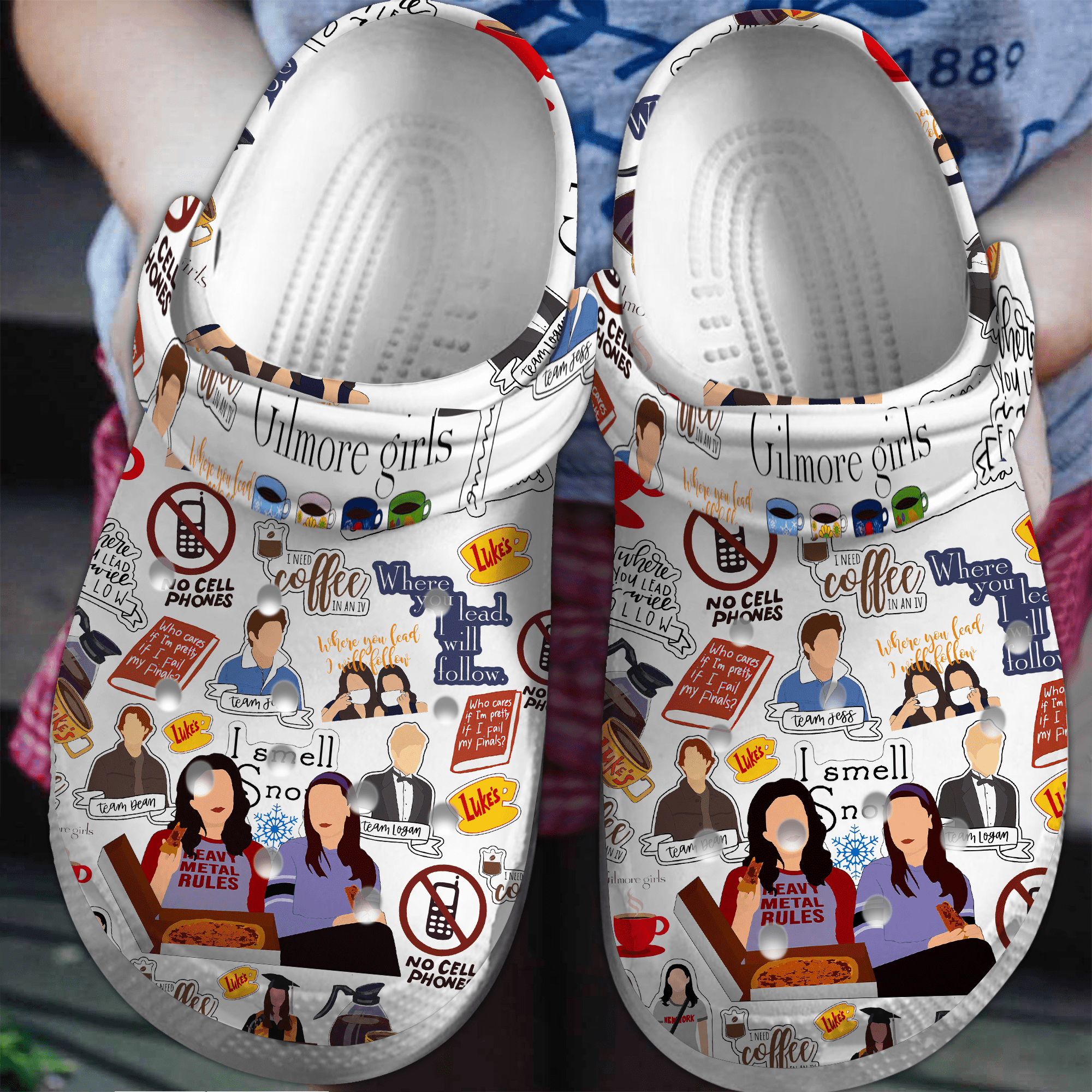Footwearmerch Gilmore Girls TV Series Crocs Crocband Clogs Shoes Comfortable For Men Women and Kids