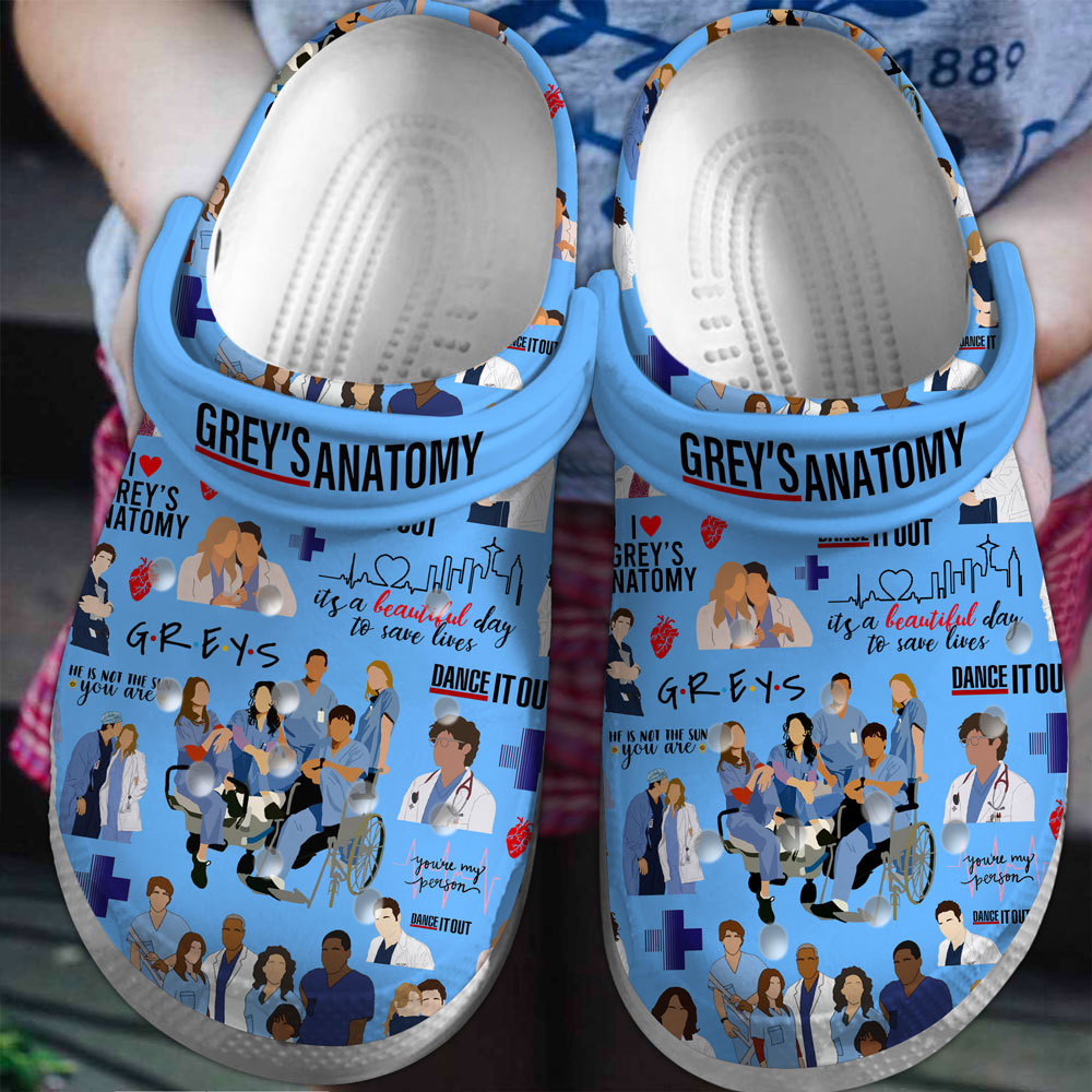 Footwearmerch Grey's Anatomy TV Series Crocs Crocband Clogs Shoes Comfortable For Men Women and Kids