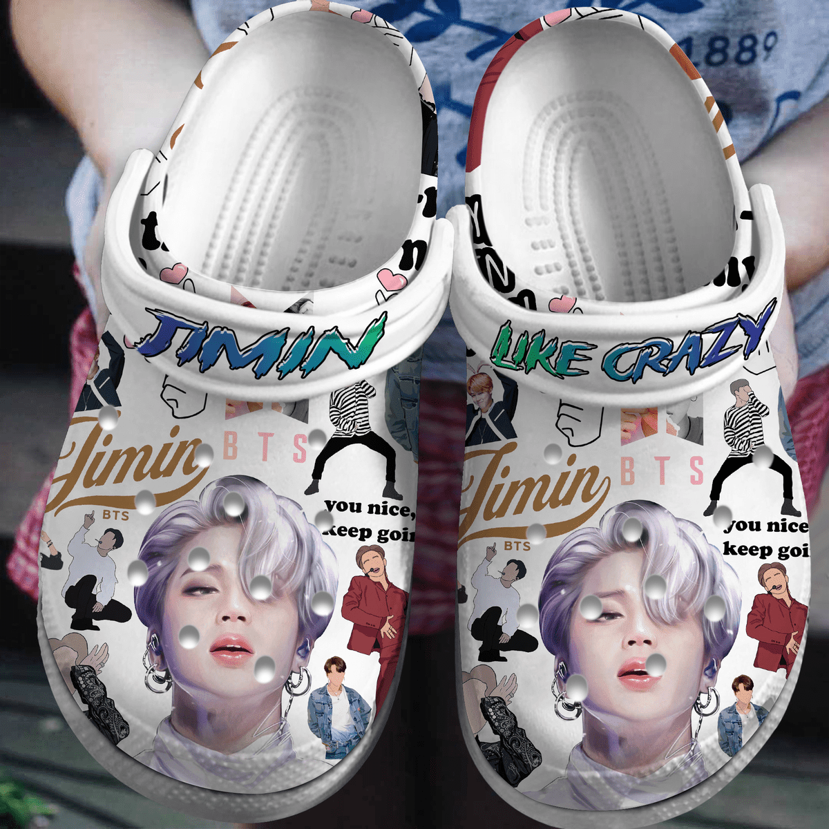 Footwearmerch Jimin BTS Band Music Crocs Crocband Clogs Shoes Comfortable For Men Women and Kids