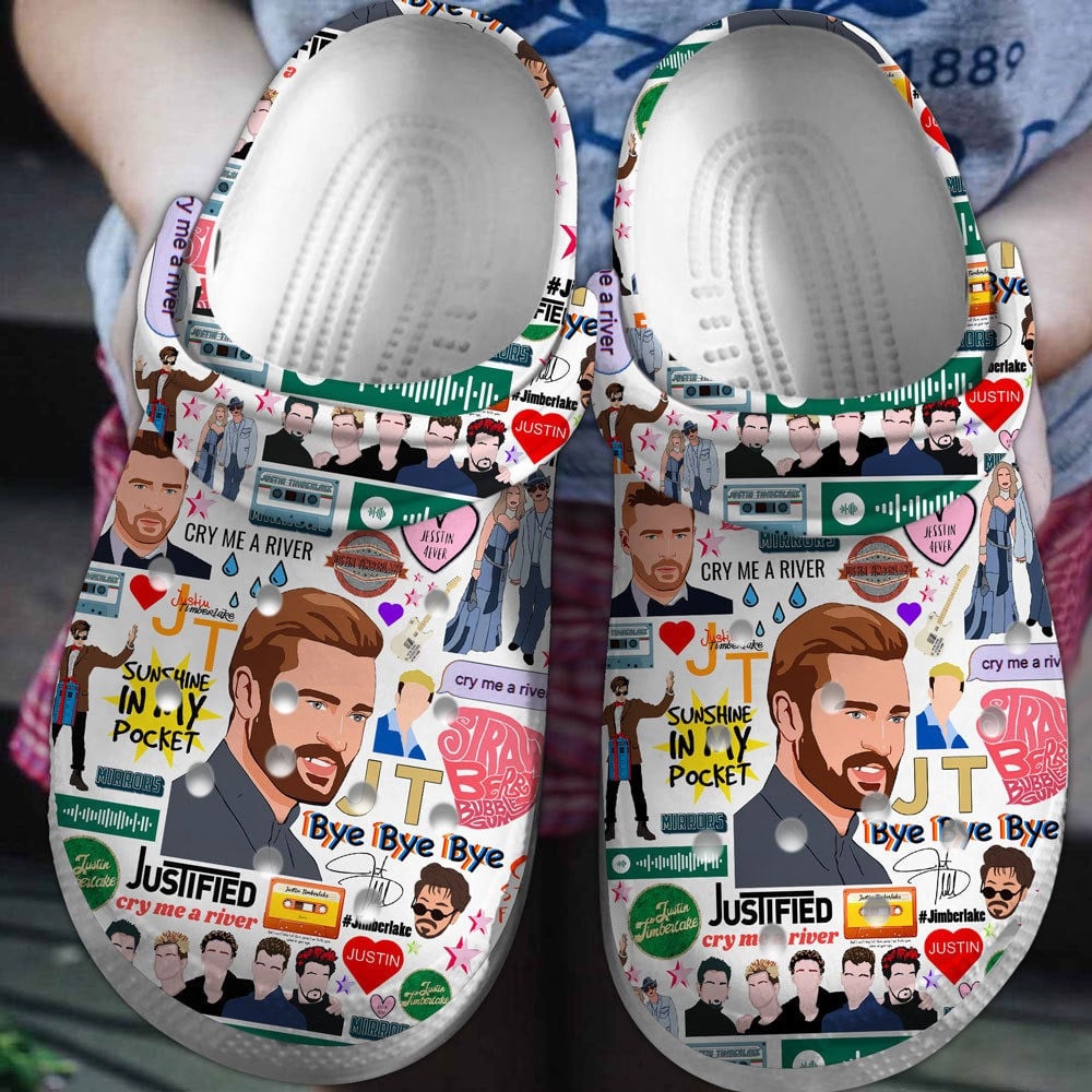 Footwearmerch Justin Timberlake Singer Music Crocs Crocband Clogs Shoes Comfortable For Men Women and Kids