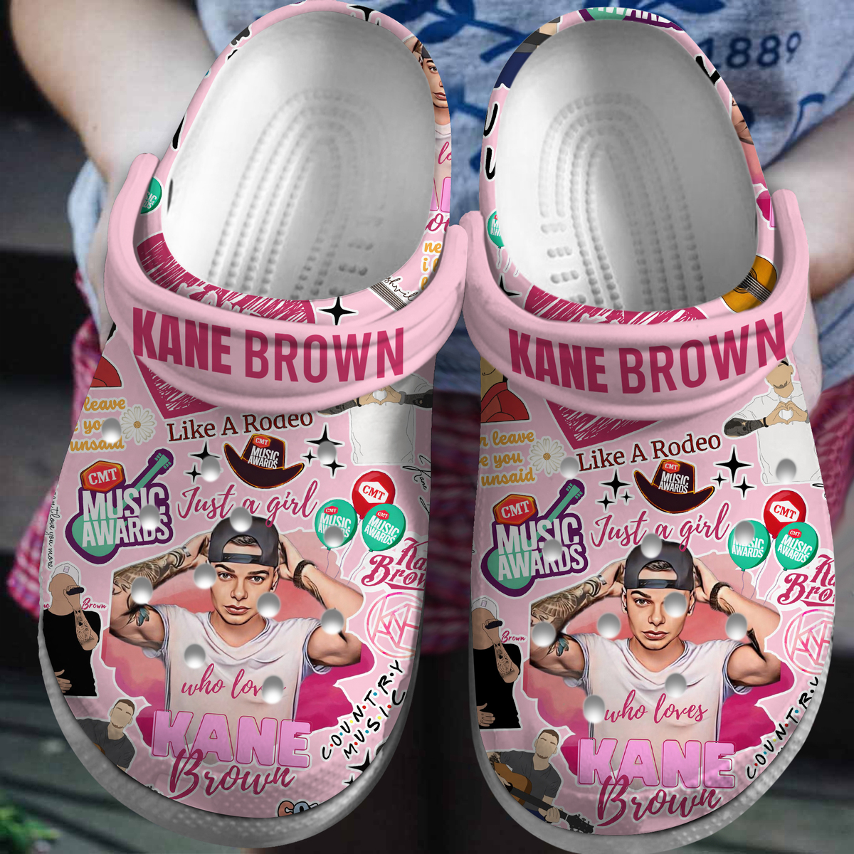 Footwearmerch Kane Brown Singer Music Crocs Crocband Clogs Shoes Comfortable For Men Women and Kids