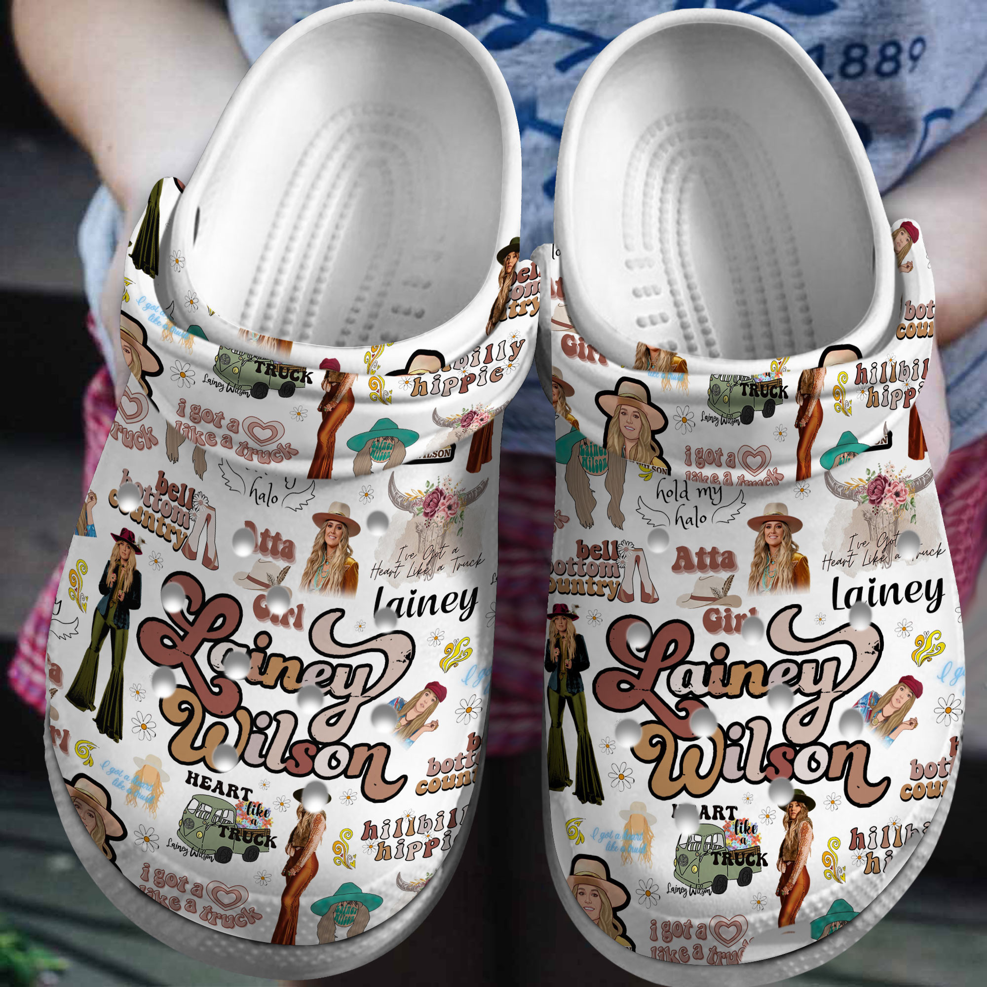 Premium Lainey Wilson Music Crocs Crocband Clogs Shoes Comfortable For Men Women and Kids