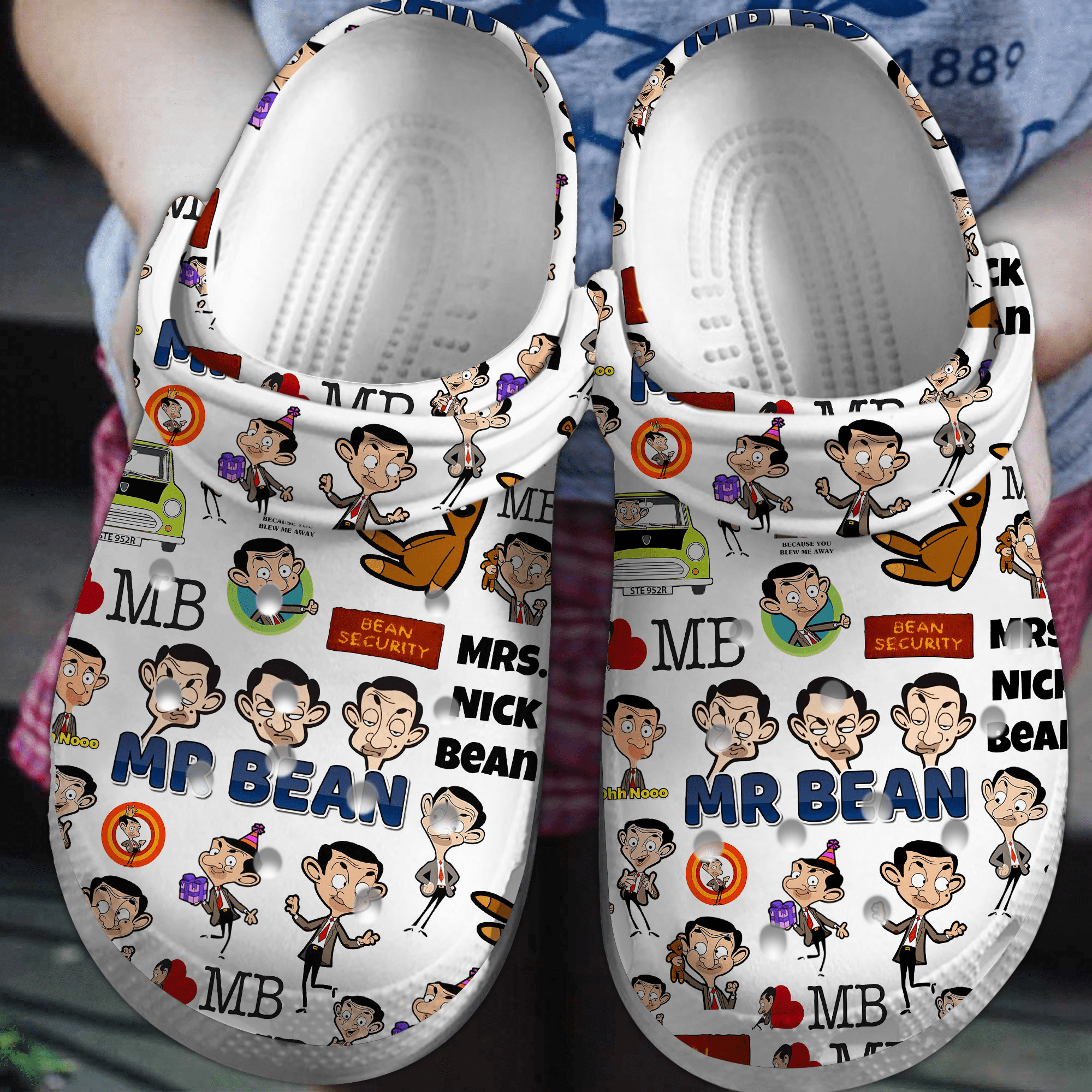 Footwearmerch Mr Bean TV Show Crocs Crocband Clogs Shoes Comfortable For Men Women and Kids