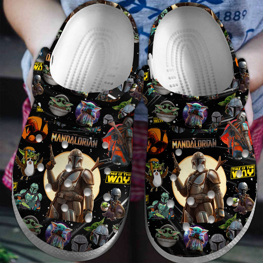 Footwearmerch The Mandalorian TV Series Crocs Crocband Clogs Shoes Comfortable For Men Women and Kids