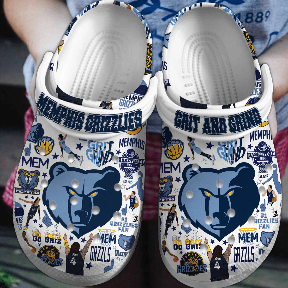 Footwearmerch Memphis Grizzlies Basketball team NBA Sport Crocs Clogs Crocband Shoes Comfortable For Men Women and Kids