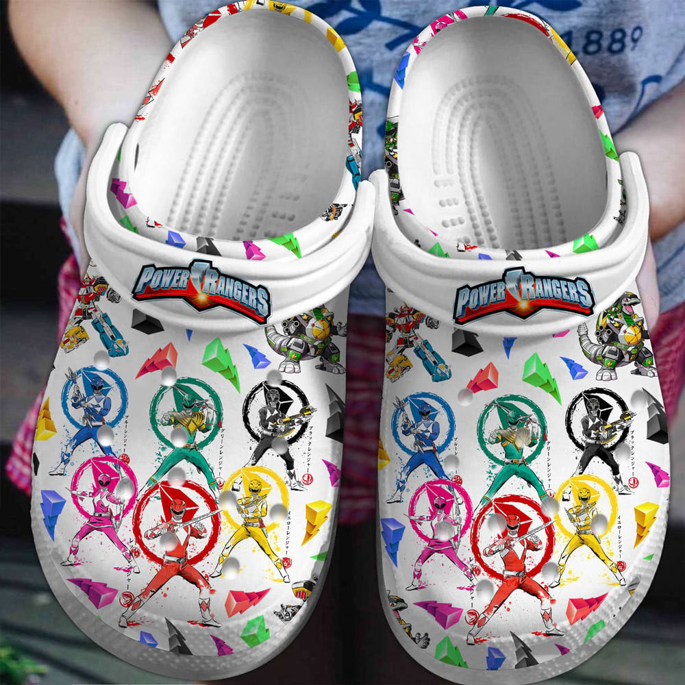 Footwearmerch Power Rangers TV Series Crocs Crocband Clogs Shoes Comfortable For Men Women and Kids