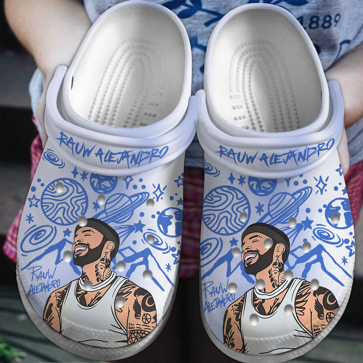 Premium Rauw Alejandro Music Crocs Crocband Clogs Shoes Comfortable For Men Women and Kids