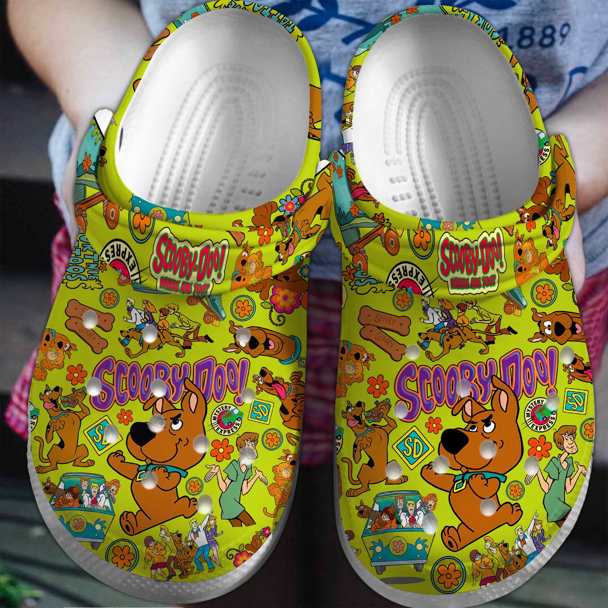 Footwearmerch Scooby Doo Cartoon Crocs Crocband Clogs Shoes Comfortable For Men Women and Kids
