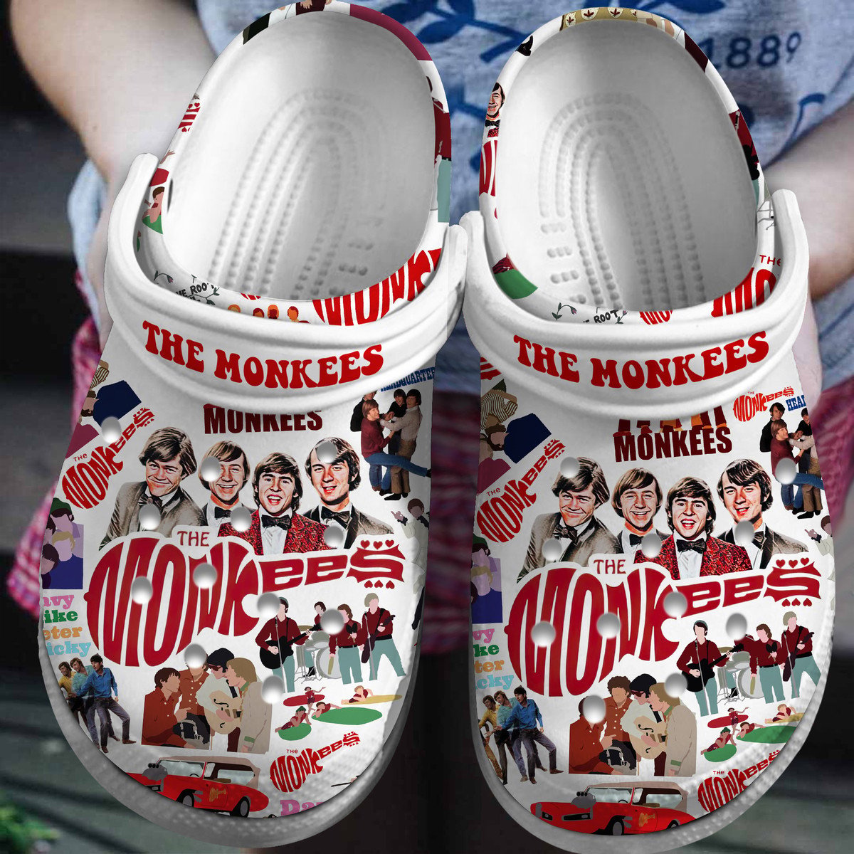 Footwearmerch The Monkees Band Music Crocs Crocband Clogs Shoes Comfortable For Men Women and Kids