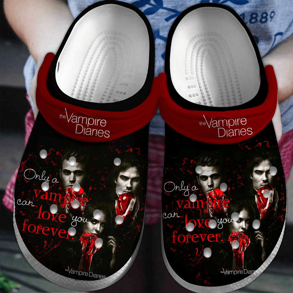 Footwearmerch The Vampire Diaries TV Series Crocs Crocband Clogs Shoes Comfortable For Men Women and Kids
